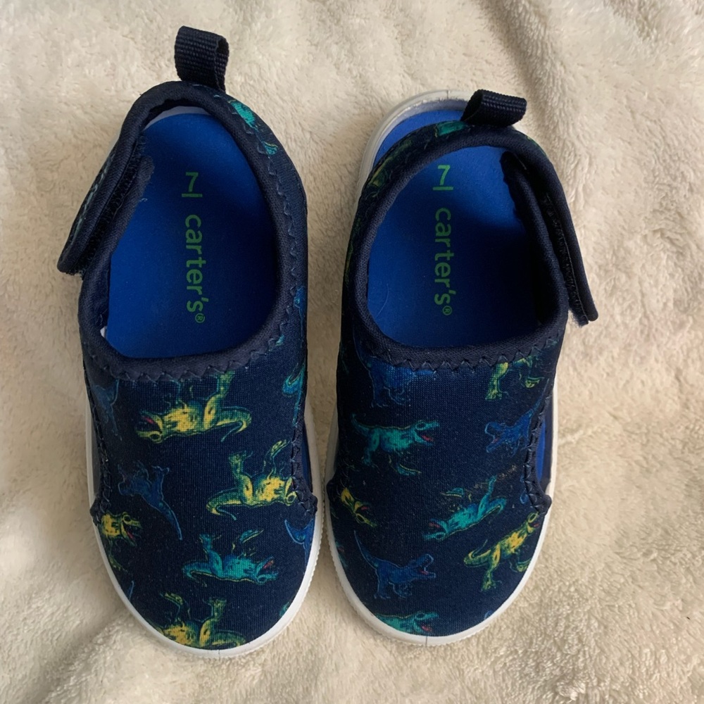 Carters navy dinosaur water shoes size 7
